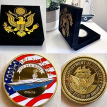 Us Navy - Uss Carl Vinson CVN-70 Challenge Coin With Velvet Case - £17.02 GBP