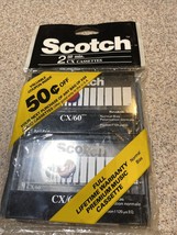 Scotch 2 Pack Premium CX 60 Min/90m Blank Cassette Tapes Brand New. NOS 1990 - £5.72 GBP