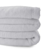 Sferra White Queen Blanket Solid Brushed Combed Cotton Plush Home Collec... - €133,28 EUR
