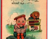 Comic Romance Gee I wish Somebody Was Nutty About Me 1913 DB Postcard G12 - $2.92