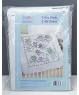 New Sealed Baby by Herrschners Baby Owl Crib Cover Kit 34 x 43 - £34.91 GBP