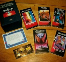 Star Trek Movies VHS 25th Anniversary Boxed Set Widescreen Plus Collector Pins - £19.70 GBP