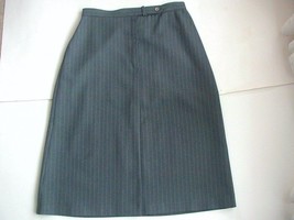 Vintage Inner Visions Pinstriped A-Line Skirt with Kick Pleat Size 14 - $9.99