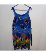 Darling Fashion Wear Fish Print Sun Dress Pullover Sleeveless Blue Sz. M... - $300.17 MXN