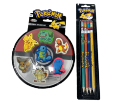 Pokémon Giant Erasers and Pencils Set of 8 Piece - £6.34 GBP