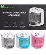 New Double Holes Desktop Electric Pencil Sharpener for Home School or Of... - $41.09 CAD