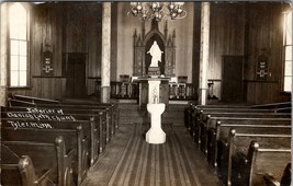 Tyler Minnesota Danish Lutheran Church Interior View 1914 to Viborg Postcard V13 - £15.85 GBP