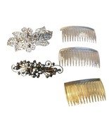 Let Of 5 Women’s Vintage Hair Clips &amp; Side Comb Hair Claw - $20.05
