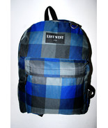 Backpack  School Pack Bag  Blue Plaid Hiking Camp Camping Free Shipping New - $27.09 CAD