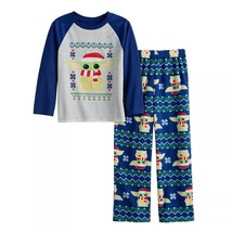 Boys &quot;Mandalorian Baby Yoda&quot; Holiday Pajama Set Star Wars Size 4 - £20.68 GBP