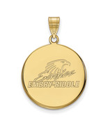 SS w/GP Embry-Riddle Large Disc Pendant - $93.93 CAD