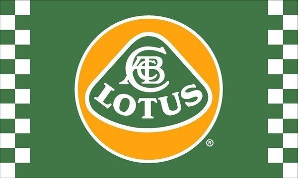 Lotus Checkered Racing 3x5 Ft Banner Flag Car Racing Show Garage Wall Workshop
