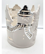 Christmas Harry Slatkin Snowman/Snowflake Candle Holder Holidays Winter - €22,73 EUR