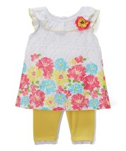 NWT Nannette Baby Girls Floral Tunic Girls Outfit Set 12 M - £8.76 GBP