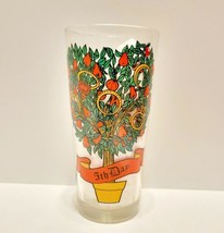 VTG 12 Days of Christmas Drinking Glass 5th Day 5 Gold Rings Tumbler Pep... - $4.94