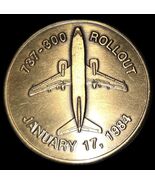Vintage Boeing 737-300 Rollout Token 1984 Promo Employee Award Challenge... - $5.00