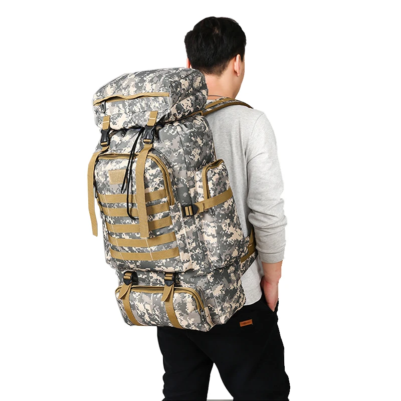 Sporting Outdoor Sportings Climbing Bag 80L Waterproof Molle Camo A Backpack Mil - £58.28 GBP