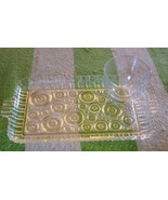 16-piece, Anchor Hocking Clear Glass Circle &amp; Bubble Pattern snack Plate... - £40.38 GBP
