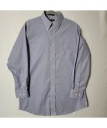 George Mens Dress Shirt Size 32 33 Button Down Long Sleeve Button Down C... - $13.58