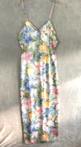 VTG Val Mode Women&#39;s Full Length Night Gown Nylon Silky floral Romantic M - £23.96 GBP