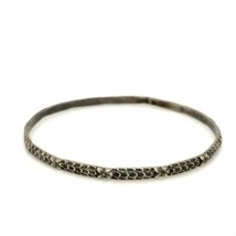 Vintage Sterling Silver Handmade Flower Embossed Stackable Bangle Bracel... - $49.50