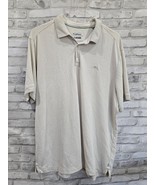 Men Off White Tommy Bahama Island Zone Polo Shirt Size 2XL XXL 1/4 Button - $437.71 MXN