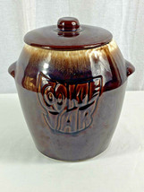 Vintage McCoy Cookie Jar Drip Pattern # 7024 With Lid Pottery Kitchen Decor - £11.87 GBP