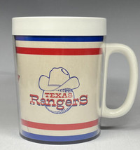 Texas Rangers Thermo-Serv Plastic Insulated Tea Coffee Cup MLB Bud Man Budweiser - £9.83 GBP