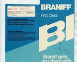 Braniff International First Class Ticket Jacket 1976 With Flying Colors  - $21.78