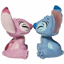 Walt Disney Lilo &amp; Stitch, Angel &amp; Stitch Ceramic Salt &amp; Pepper Shakers ... - $24.18