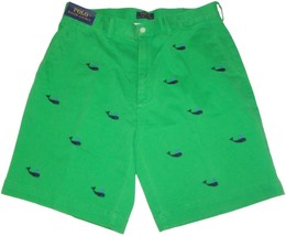 Polo Ralph Lauren Mens All Over Whale Print Chino Shorts Green NWT - $1,489.40 MXN