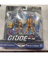 BLOWTORCH vs HEAT VIPER GI Joe 50th Anniversary 2-Pack Figures Hasbro 20... - $51.15 CAD