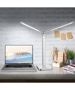 Double Head Led Desk Lamp Eye Caring Double Swing Arm Table Lamps USB Po... - £44.99 GBP