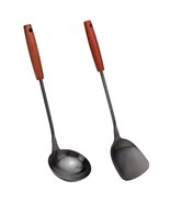 Spatula &amp; Ladle Wok Tool Set, 14.2-15 Inches Wok Utensils, Stainless Ste... - £31.24 GBP