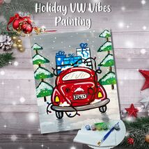 DIY Holiday VW Vibes Painting Kit - Paint Your Own - Hand-Drawn - Canvas... - $35.00