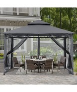 Sturdy Patio Gazebo 10 Ft x 12 Ft with Mosquito Netting by ABCCANOPY - £306.88 GBP