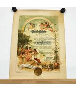 1907 Baptism Certificate German New Braunfels Texas 15x20 inches Vintage... - $1,263.70 MXN