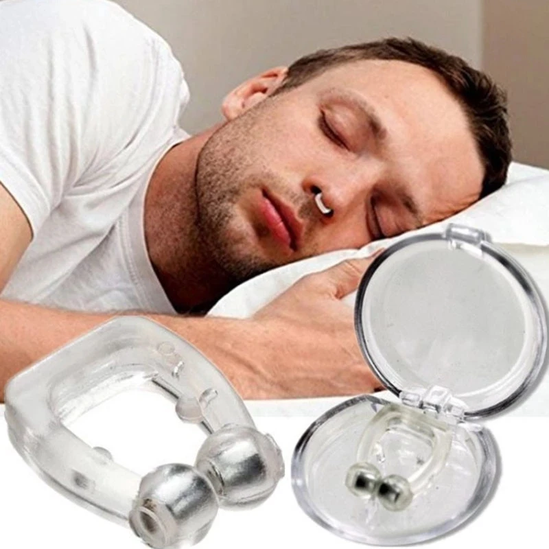 Sporting Magnetic Snore Stop ring With Case nose vents Silicone Anti Snore Nose  - £18.44 GBP