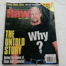 RAW WWE WWF Magazine August 2002 Stone Cold Steve Austin Edge Divas Poster - £10.39 GBP