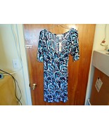 &quot; NWT &quot; Pursuits Ltd.Size M Turquoise Swirl Dress &quot; BEAUTIFUL DRESS &quot; - £36.75 GBP