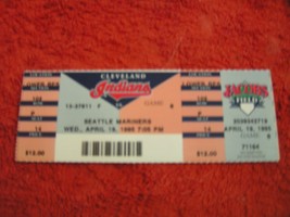 MLB 1995 Cleveland Indians Ticket Stub Vs. Seattle Mariners 4/19/95 - £2.72 GBP