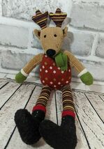 Starbucks 2009 Plush Reindeer Tan Corduroy w/ Knit body Scarf Mittens St... - $15.58
