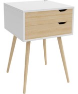 Jamesdar Blythe 2-Drawer Side Table, 15.7&quot; H x 15.7&quot; D x 23.5&quot; W, White/... - £94.41 GBP