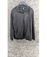 Spyder Jacket Men Large Black Full Zip Collar Logo Active Sports XL - $19.98