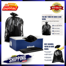 55-60 Gallon Trash Bags, 2.0 Mil 38 W X 58 H Black 50/ Case - £38.98 GBP