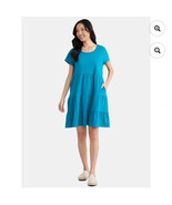 Time &amp; Tru Women&#39;s Tiered Knit Dress X-LARGE (16-18) Deep Sea New W Tags - €16,41 EUR