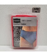 NEW Vintage 1979 Hanes Men&#39;s 1 Pair Red Brief Underwear Size 36 - 100% C... - $74.15