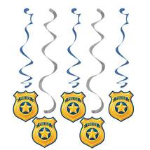 Police Party Foil Dizzy Dangler - $3.29