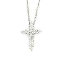 Authenticity Guarantee 
Diamond Cross Religious Pendant Necklace 14K White Go... - £1,254.67 GBP