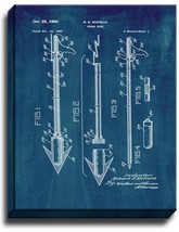 Spear Guns Patent Print Midnight Blue on Canvas - $39.95+